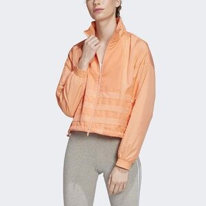 Adidas Women's Orange Windbreaker Jacket